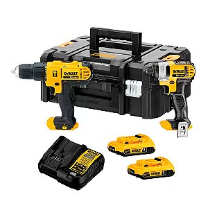 Combo Parafusadeira e Furadeira DCD776 + Parafusadeira DCF885 20v Dewalt