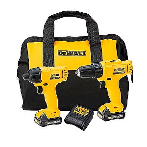 Combo DCK199C2 Furadeira Parafusadeira DCD700 + Parafusadeira de impacto DCF805 12V Dewalt