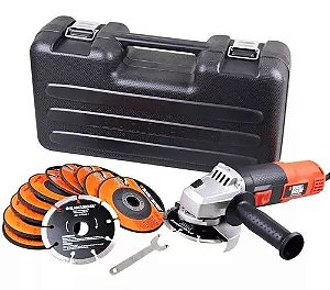 Esmerilhadeira angular 4.1/2" 820W com maleta e 12 discos - G720K12 220V