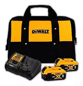 KIT 2 BATERIAS 5AH 20V C/CARREGAD+BOLSA