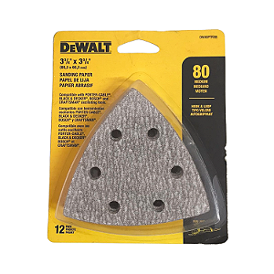 Kit 12 Lixa Multiferramenta Oscilante Gr80 Dwasptri08 Dewalt