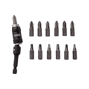 Jogo Bits + Adaptador Angular Magnético 14pç DWPVTC14 Dewalt