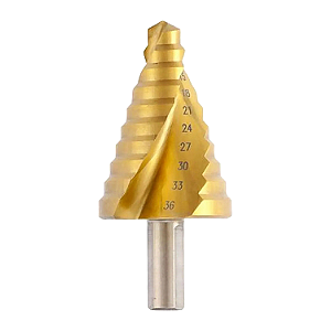 BROCA ESCALONADA 9 MM A 36 MM 10 ETAPAS - FERTAK (12995)