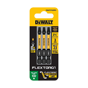 Kit Com 3 Bits Torx T20 x 50mm Flextorq Dewalt DWAF2TX20IR3