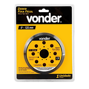 BASE DE VELCRO (FIXA FACIL) 125MM P/ LIXADEIRA LRV355 VONDER