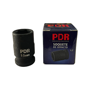 Soquete de Impacto 1/2" Sext. 15mm Curto 38mm PRO1215C - PDR