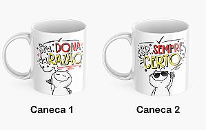 Kit 2 Canecas de Cerâmica - Flork Namorados Frases