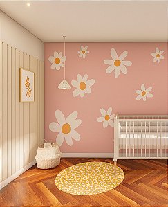 Papel de Parede Painel Margaridas