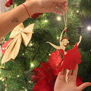 Pingente de Natal Bailarina