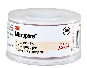 Fita Micropore 25mm x 10mt Bege - 3M