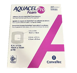 Curativo Aquacel Foam Pro Estéril 10cm x 10cm Unidade - Convatec