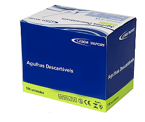 Agulha Hipodérmica 25 x 0,60mm C/ 100 Unidades - Labor Import
