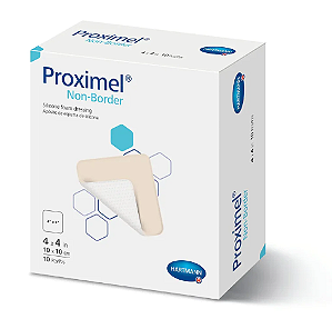 Curativo Espuma com Silicone 10cm x 10cm Proximel Non Border Silver / Unidade - Hartmann