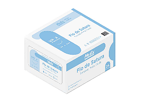 Fio de Sutura Seda 2 45cm 3-0 Agulha 17mm 1/2 com 24 Unidades - Medix