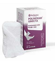 Bandagem com PHMB e Ácidos Graxos Essenciais (AGE) 10,2cm x 9,14m Polihexam Umecta - Helianto