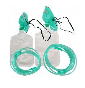 Máscara de Oxigênio de Alta Concentração Pediátrico com Balão Reservatório 600mL - Descarpack
