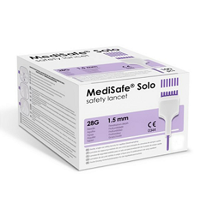 Lanceta Segurança 28G C/ 100 Unidades (Roxa) - MedSafe Solo