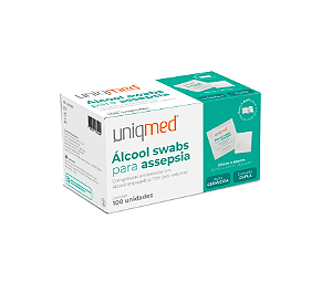 Álcool Swabs C/ 100 unidades - Uniqmed