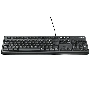 Teclado com fio Logitech K120.