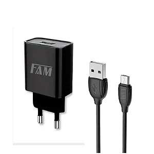 Carregador Completo USB/V8 FKT-1108 2.1A FAM.