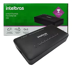 Switch 8 portas Intelbras.