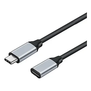 Cabo Extensor USB-C Extension Cable Thunderbolt 3.1 1m Macho/Fêmea 4K 60Hz.