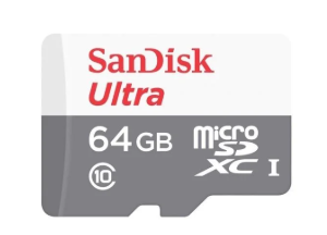 Cartão de memória 64GB SanDisk Ultra.
