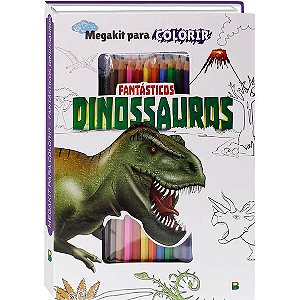 MEGAKIT PARA COLORIR: FANTÁSTICOS DINOSSAUROS
