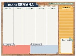 BLOCO SEMANAL DE MESA BS50 CARTOES GIGANTES 40FLS