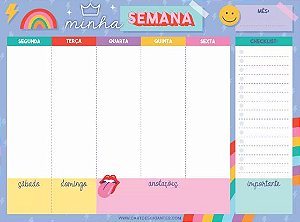 BLOCO SEMANAL DE MESA BS51 CARTOES GIGANTES 40FLS