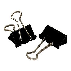 BINDER CLIPS 15MM PRETO CIS UNID