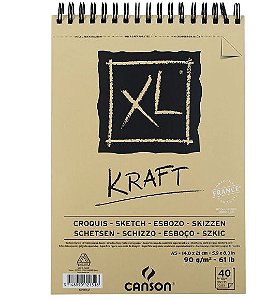 BLOCO ESPIRAL A5 XL KRAFT C/ 40FLS
