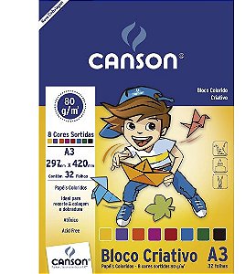 BLOCO CRIATIVO CANSON A3 80G 32FLS