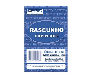 BLOCO RASCUNHO 80X115MM 80FLS S/PAUTA
