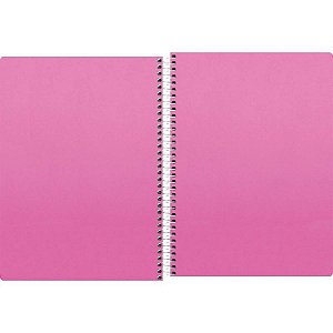CADERNETA TILIBRA ESPIRAL CAPA FLEX S/P NEON ROSA 80FLS