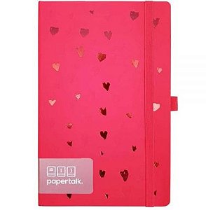CADERNETA OTIMA PAPERTALK ROMANTIC PAUTADA - ROSA