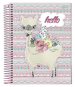 CADERNO A4 ESPIRAL 10M CD LHAMA 200FLS