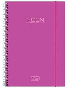 CADERNO TILIBRA A4 ESPIRAL 10M CD NEON ROSA 200FL