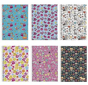 CADERNO A4 ESPIRAL 10M CD POP COLLE 200FLS