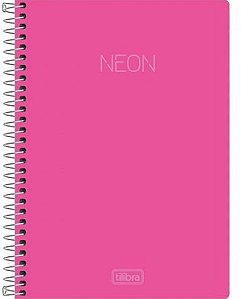 CADERNO TILIBRA A5 ESPIRAL NEON ROSA 80FLS