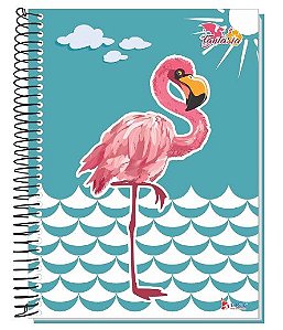 CADERNO A4 ESPIRAL 1M CD - TAMOIO FLAMINGO 96FLS