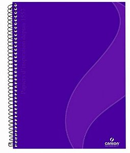 CADERNO A4 ESPIRAL CANSON PAUTADO 80FLS - VIOLETA