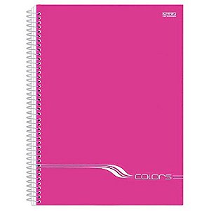 CADERNO A4 ESPIRAL PINK 1M CD COLORS 96FLS