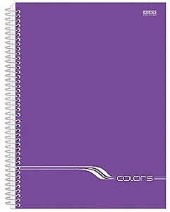 CADERNO A4 ESPIRAL ROXO 10M CD COLORS 200F