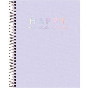 CADERNO TILIBRA ESP HAPPY 1M 80FLS - LILAS