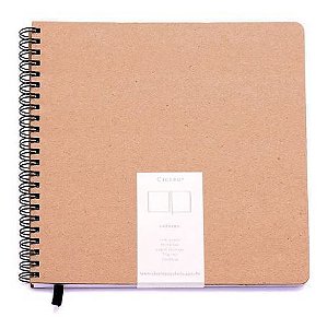 CADERNO ESPIRAL S/ PAUTA CICERO 20X20 - KRAFT