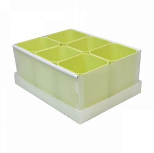 CAIXA ORGANIZADORA DELLO C/ 6 PORTA OBJETOS - VERDE