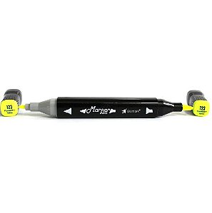 MARCADOR ARTISTICO BISMARK MARKER DUAL #123 FLUORESCENT YELLOW