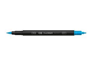 CANETA CIS DUAL BRUSH AQUARELAVEL - 06 AZUL CLARO