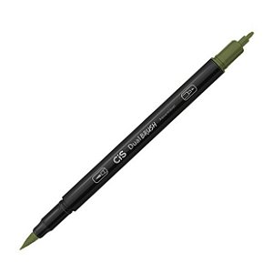 CANETA CIS DUAL BRUSH AQUARELAVEL - 34 VERDE ASPAR